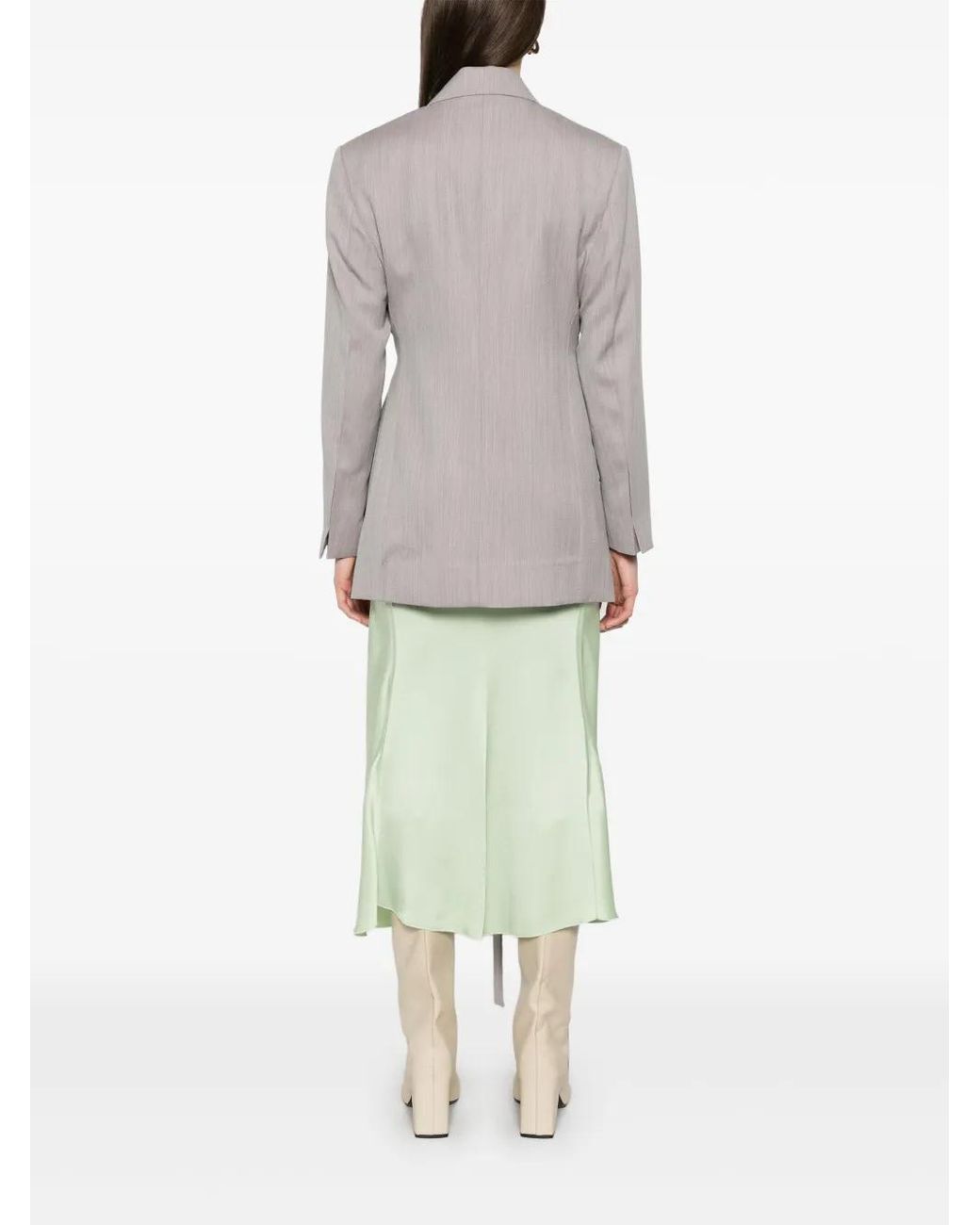 Victoria Beckham White Tailored Belted Blazer