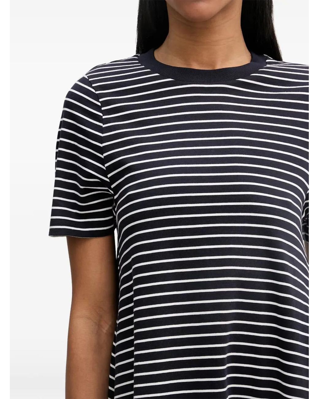 Marc O' Polo Blue Striped Short-Sleeve Mini Dress