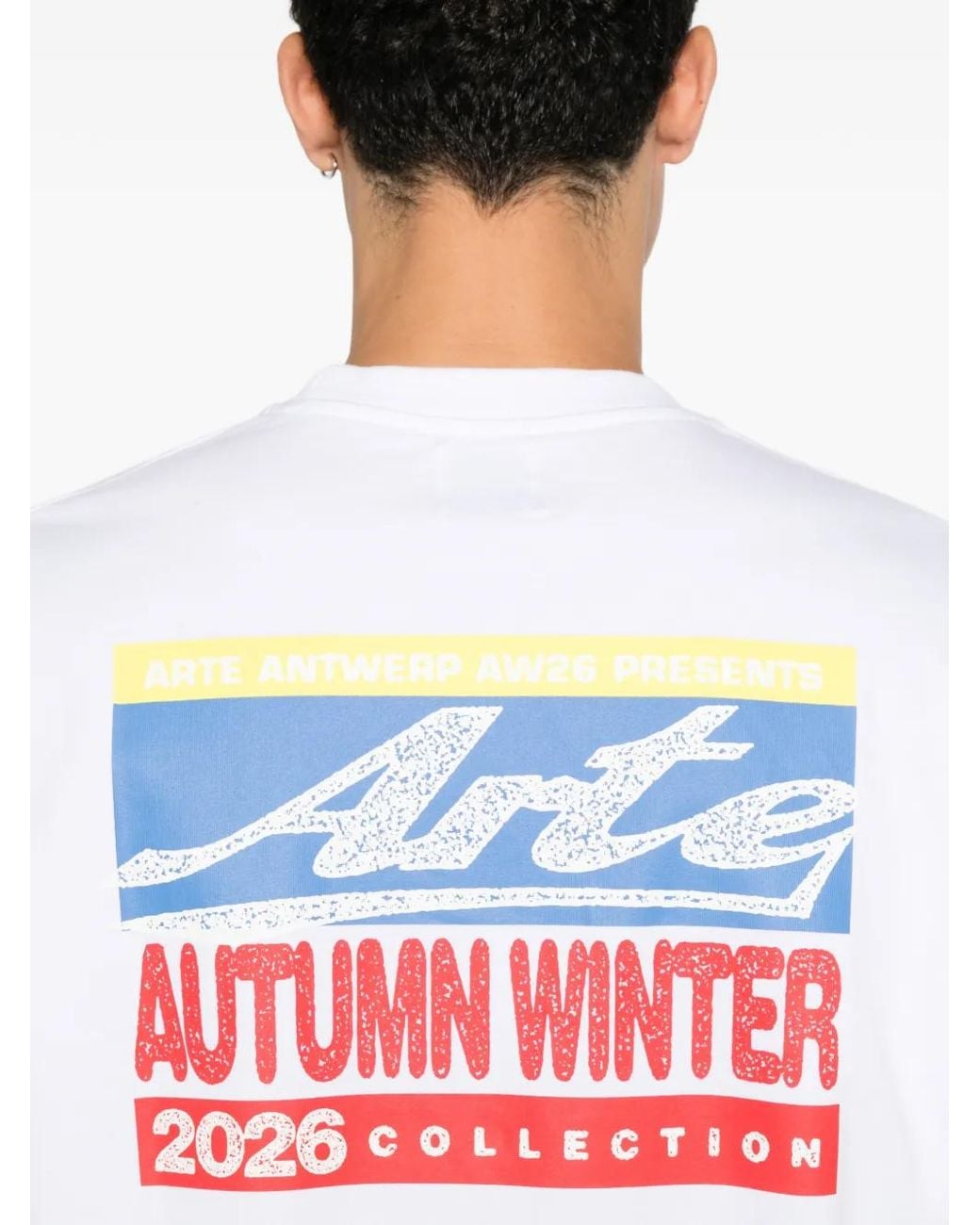 Arte' White Graphic-Print T-Shirt for men