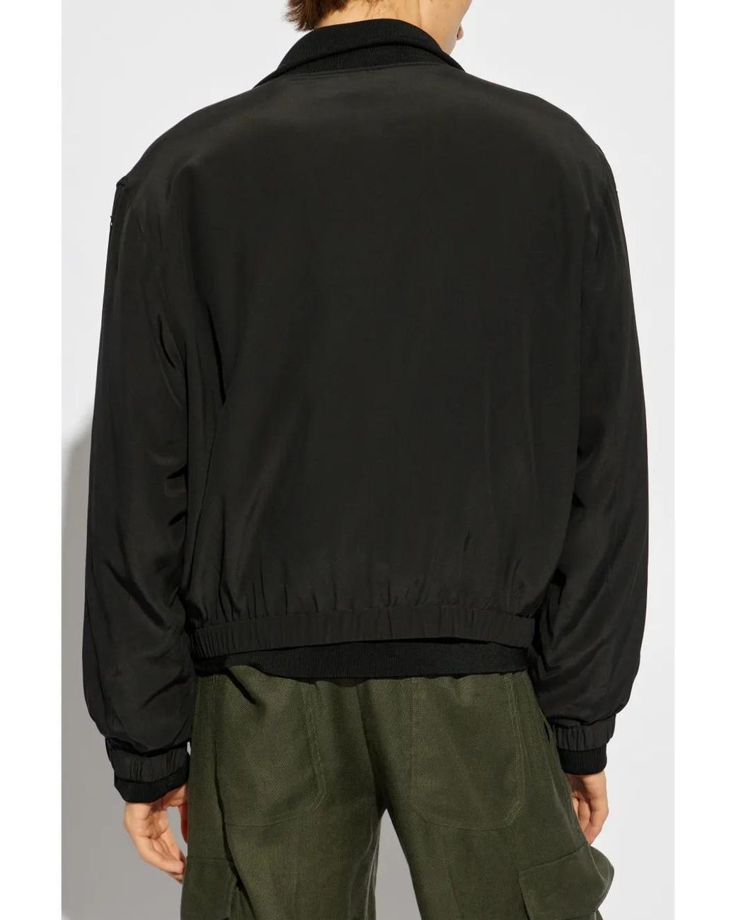 Helmut Lang Black Zip-Up Reversible Bomber Jacket for men