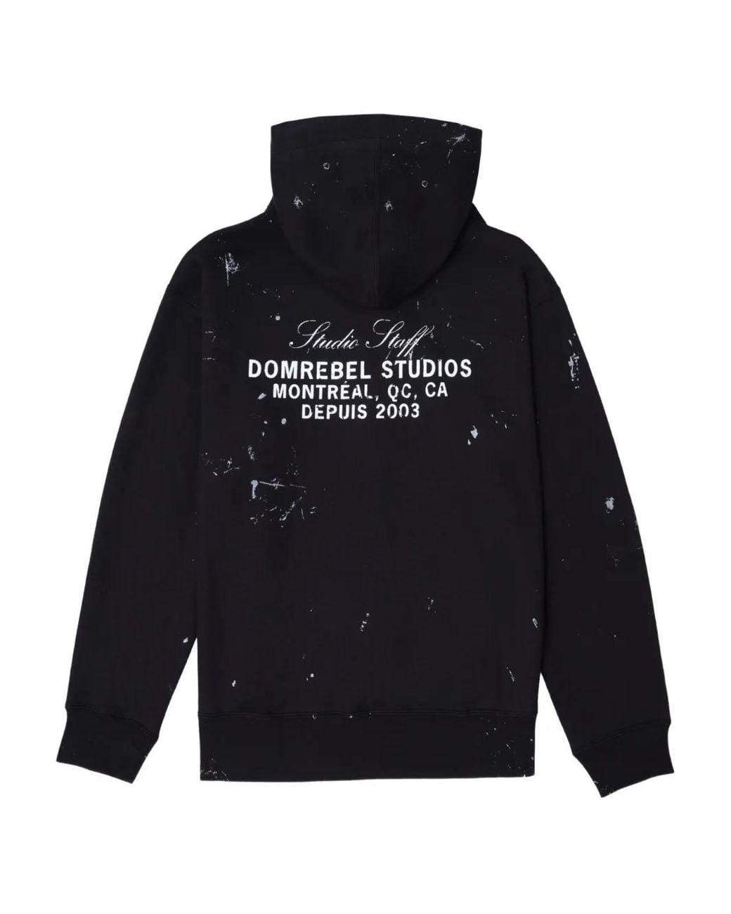 DOMREBEL Blue Staff Paint-Splatter Zip Hoodie for men