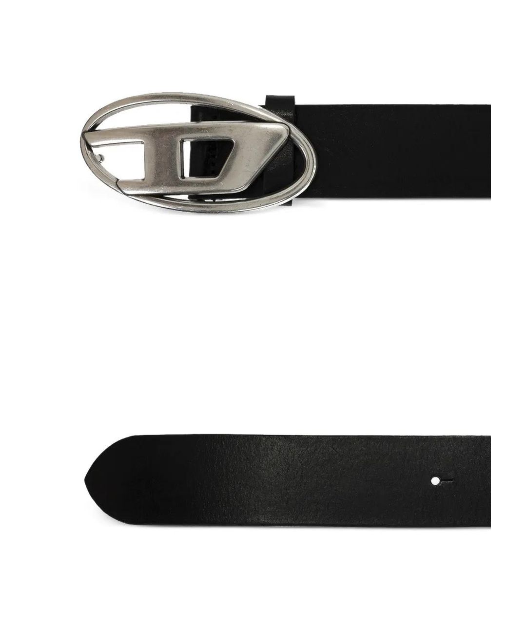 DIESEL White Ceinture B-1Dr À Plaque Logo