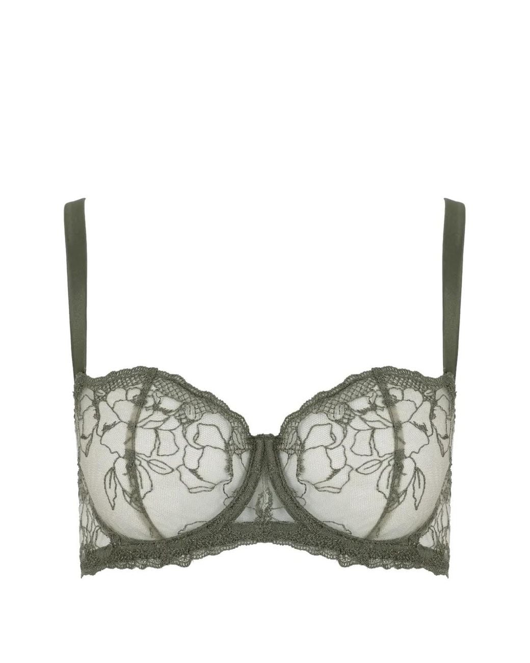 Fleur Of England Gray Iona Lace Bra