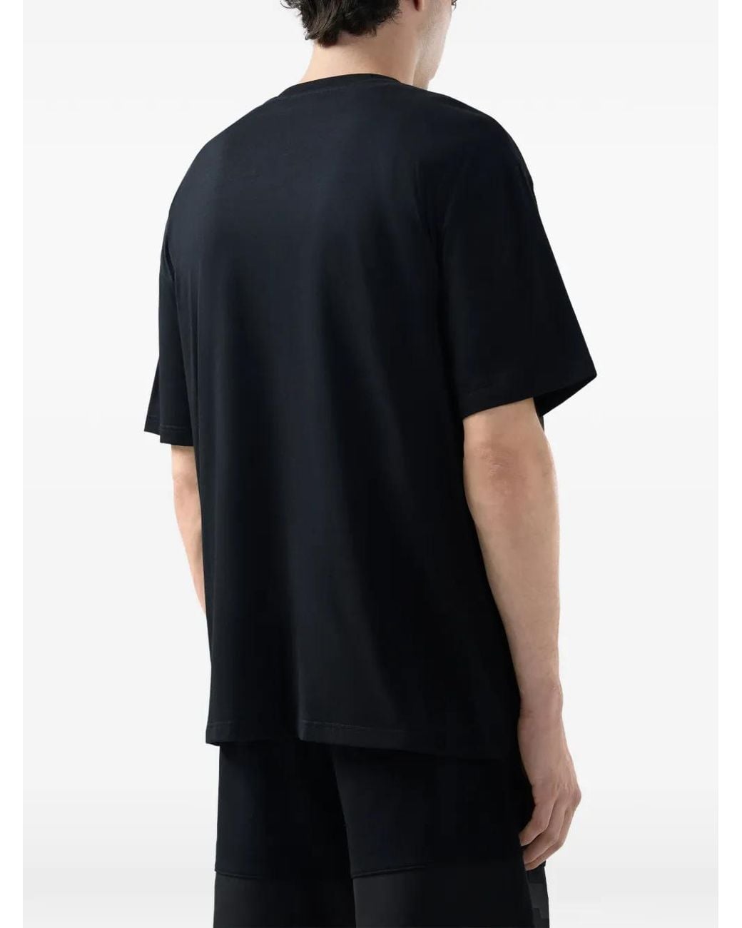 Gcds Black T-Shirt With Logo Band for men