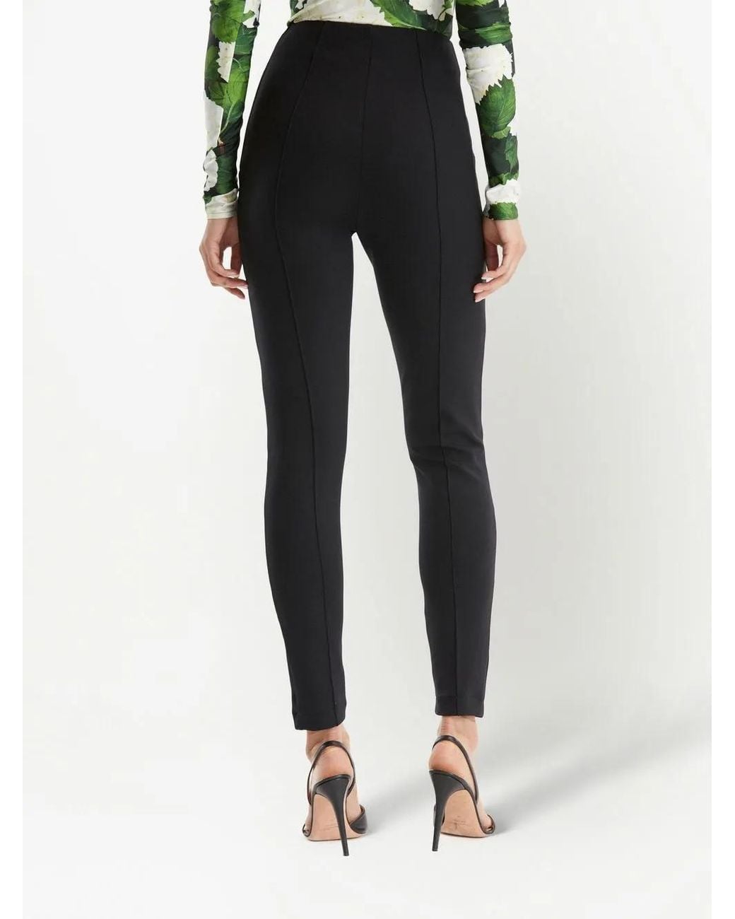 Oscar de la Renta Black Skinny High-Wiasted Trousers