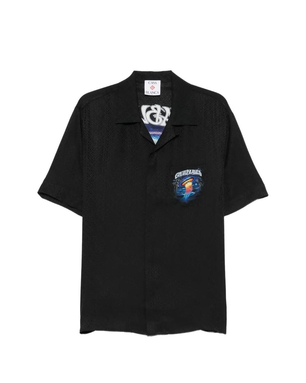 Casablanca Black Logo-Print Shirt for men