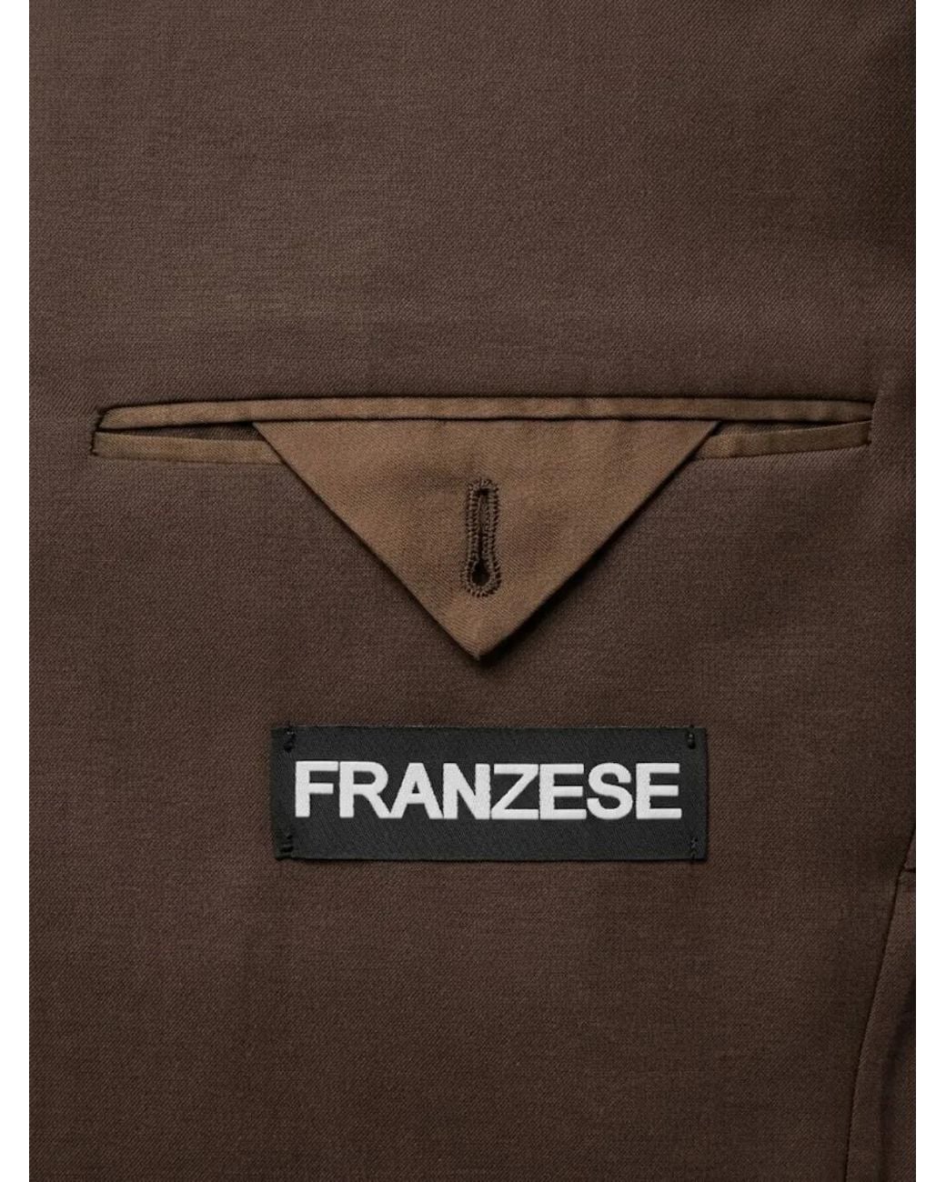 Franzese Collection Brown Patch-Pocket Single-Breasted Suit for men