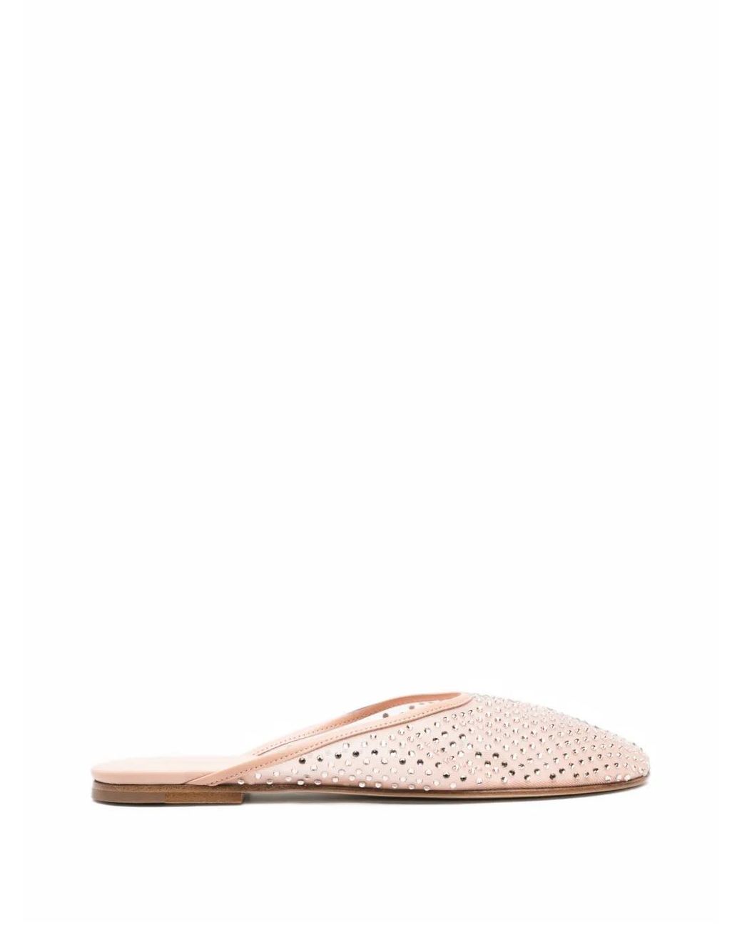 Dear Frances Pink Balla Mesh Crystal Slippers