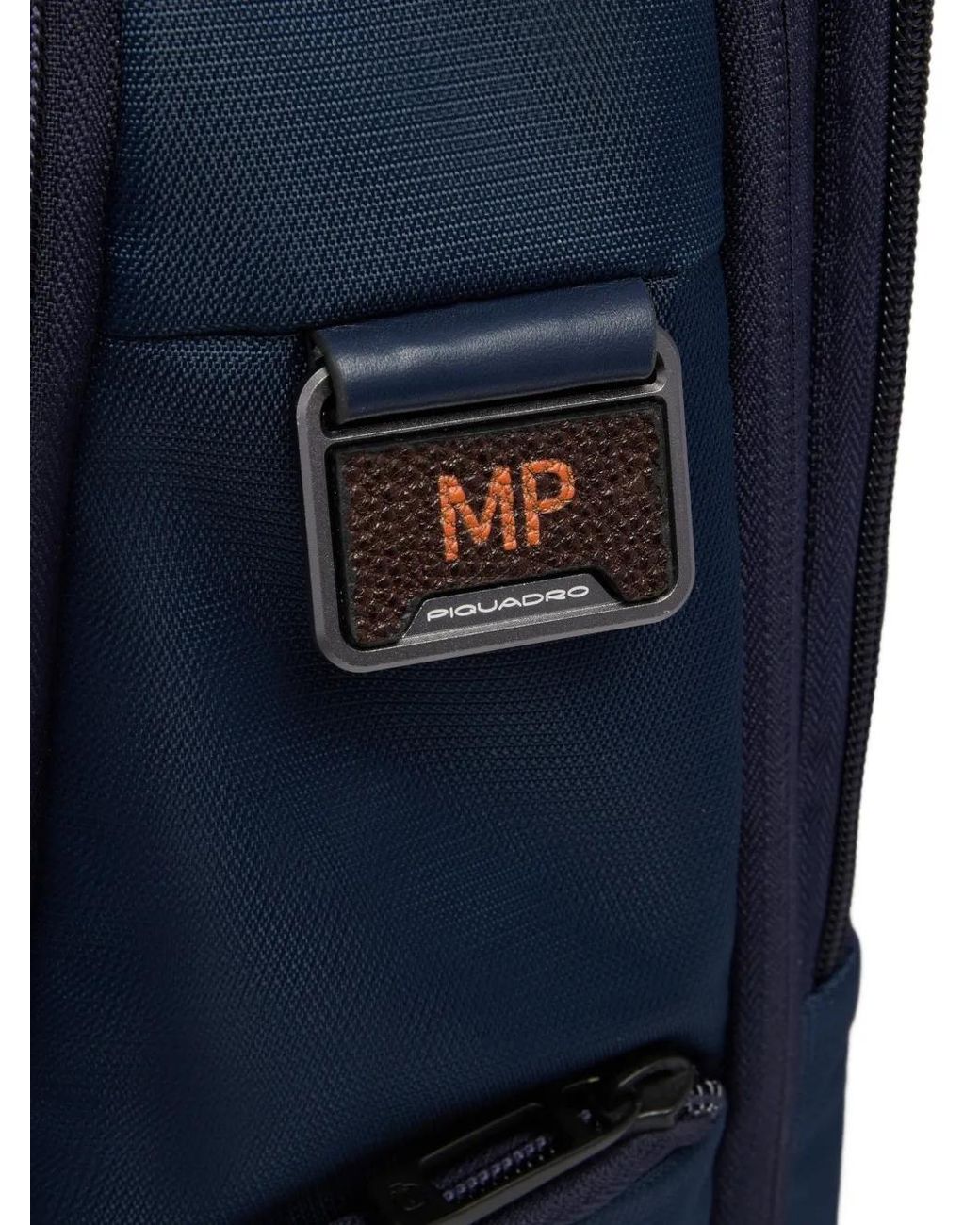 Piquadro Blue Expandable Laptop Backpack for men