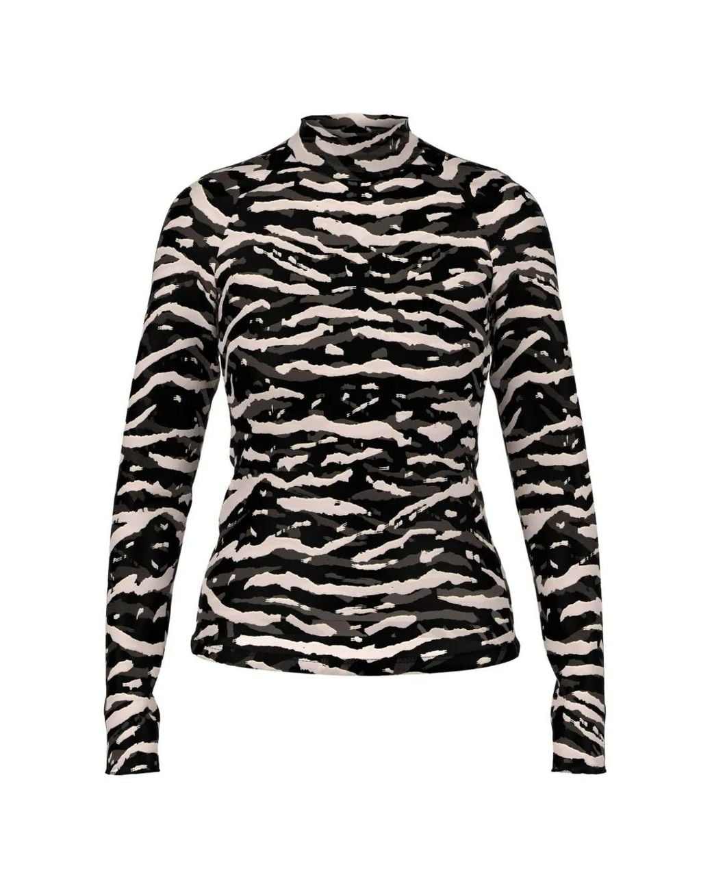 Marc Cain Black Animal-Print T-Shirt