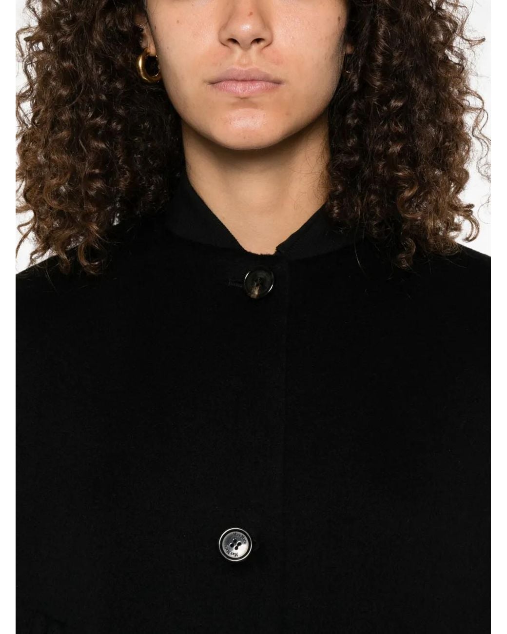 Chaqueta Con Cierre De Botón Max Mara de color Black
