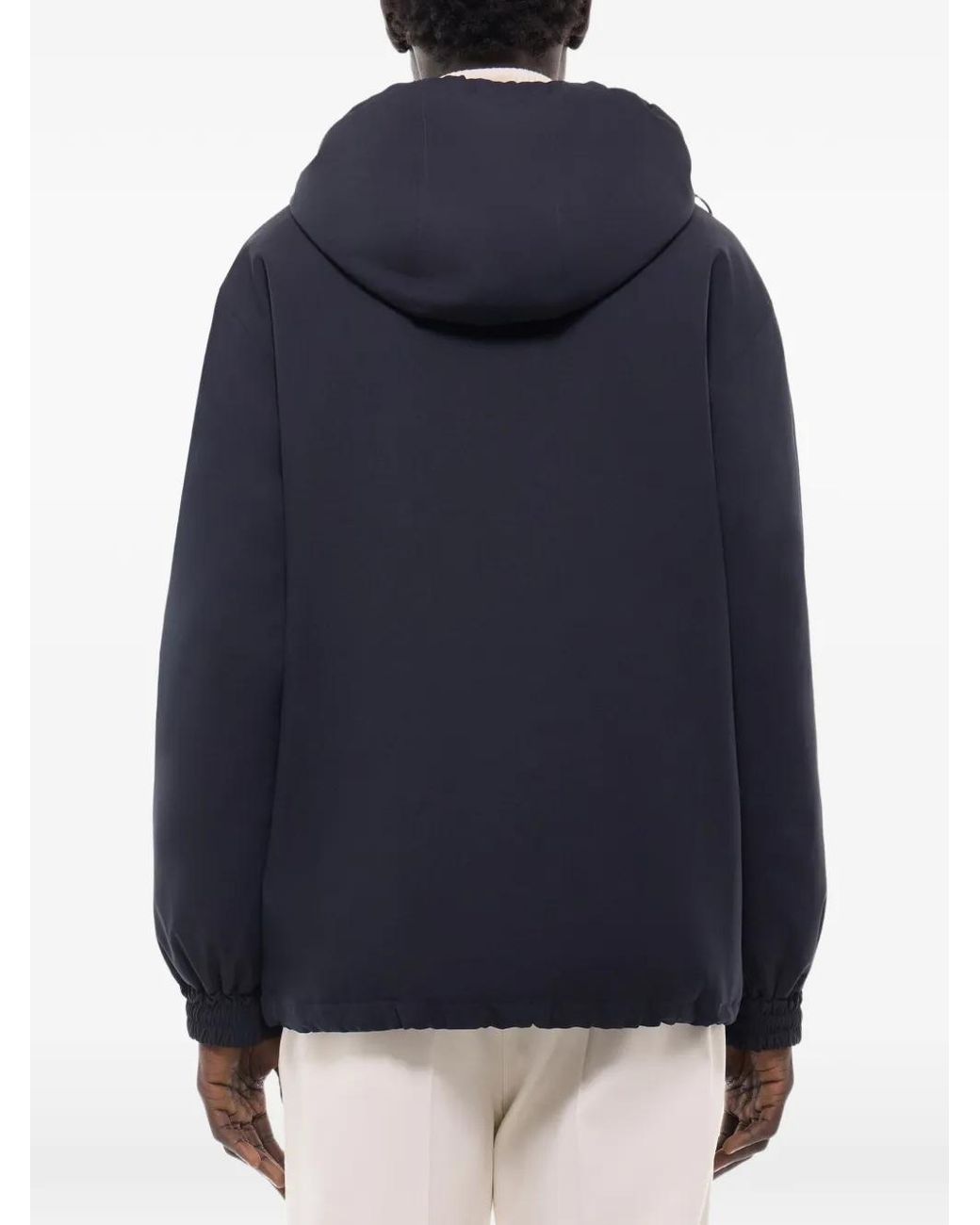 Fursac Blue Hooded Zip-Up Jacket for men