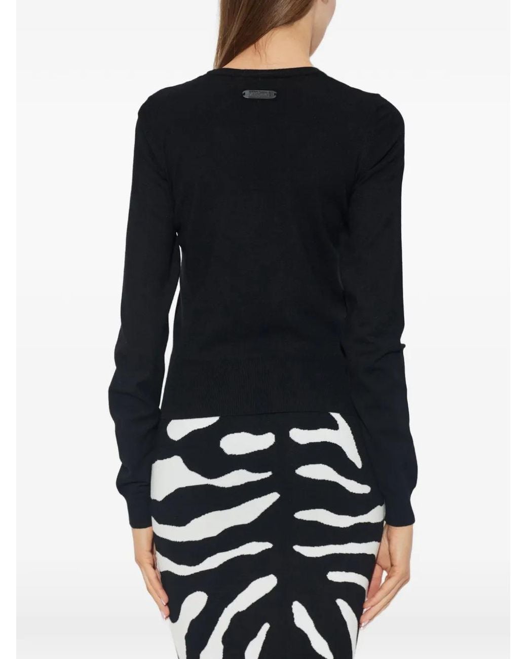 Moschino Blue Long-Sleeve Sweatshirt