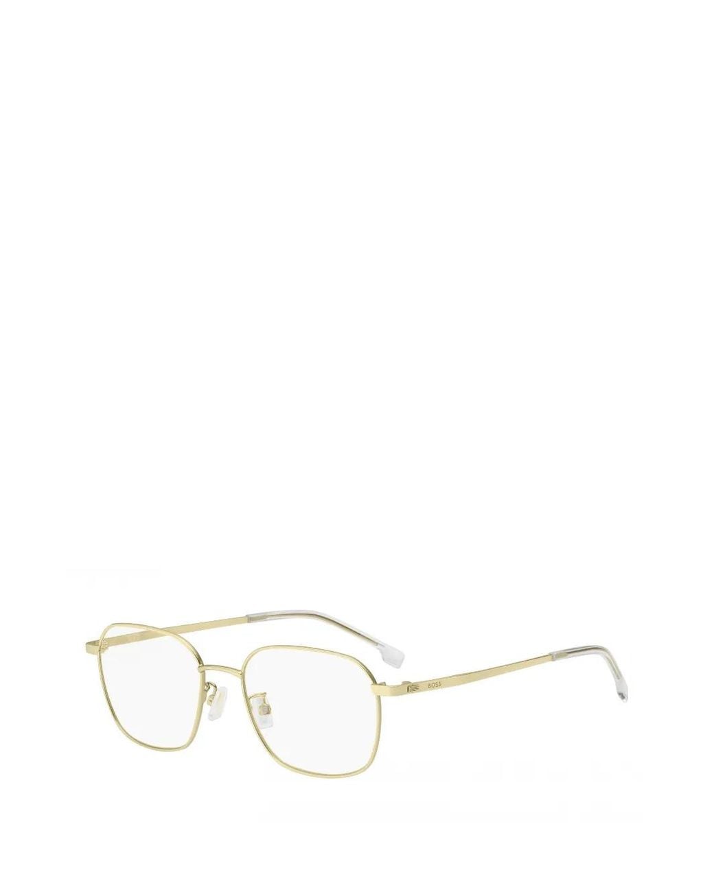 Boss White Geometric-Frame Glasses for men