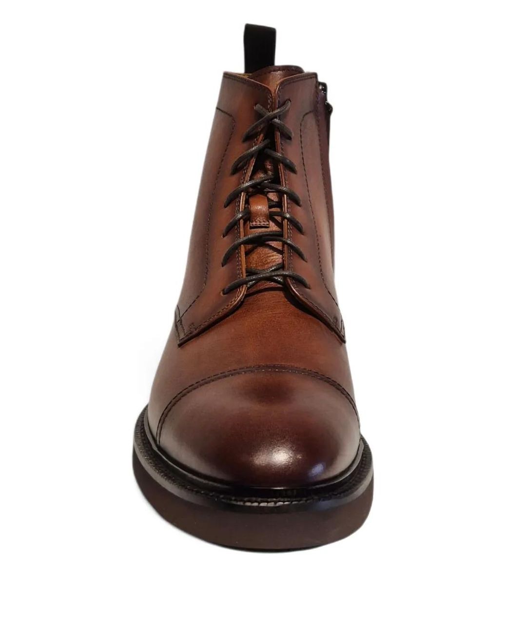 Henderson Brown Lace-Up Leather Boots for men