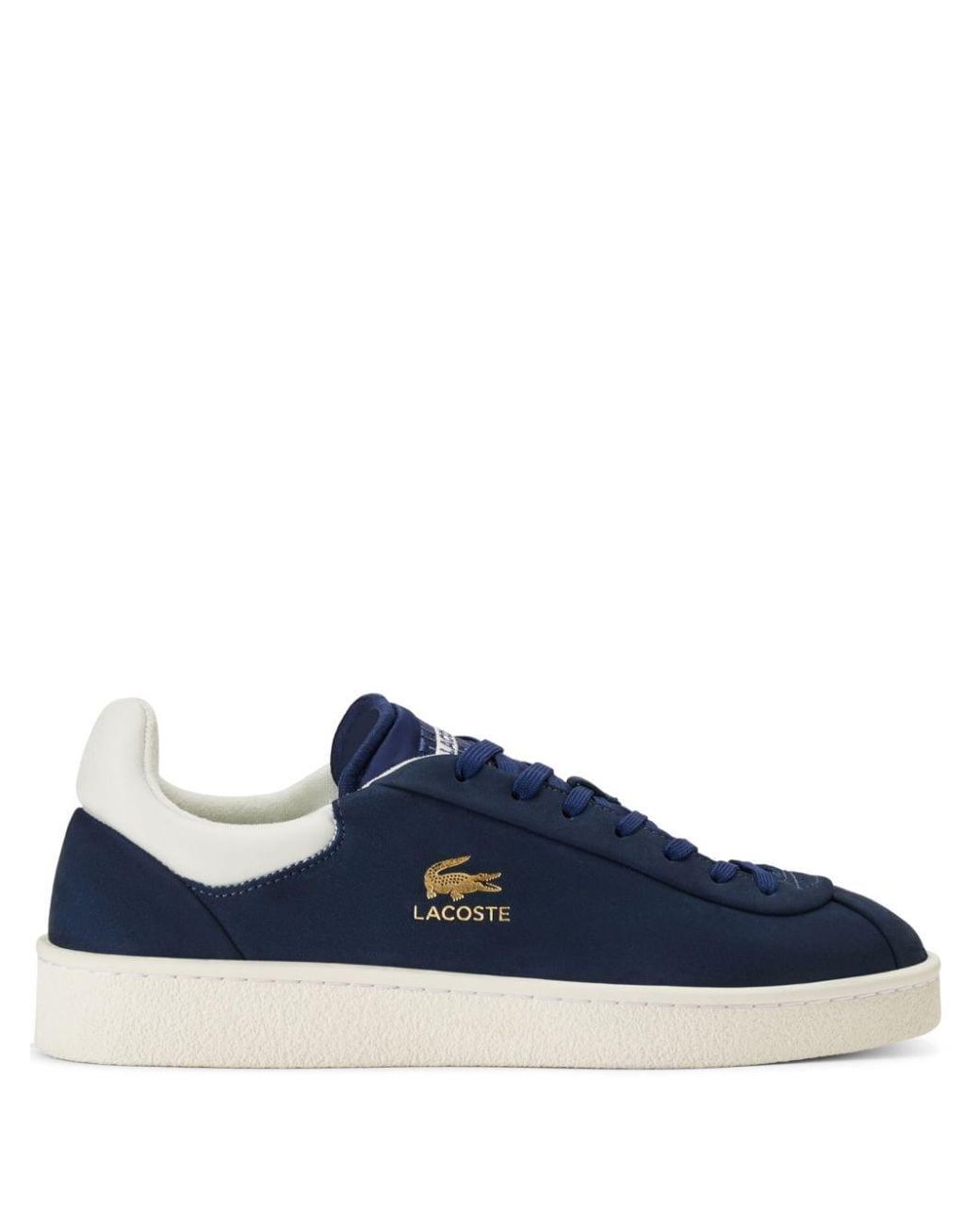 Lacoste shoes blue leather sale