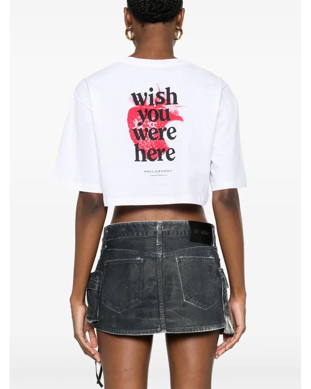 Philosophy Di Lorenzo Serafini White Recycled Organic Jersey T-Shirt Clothing