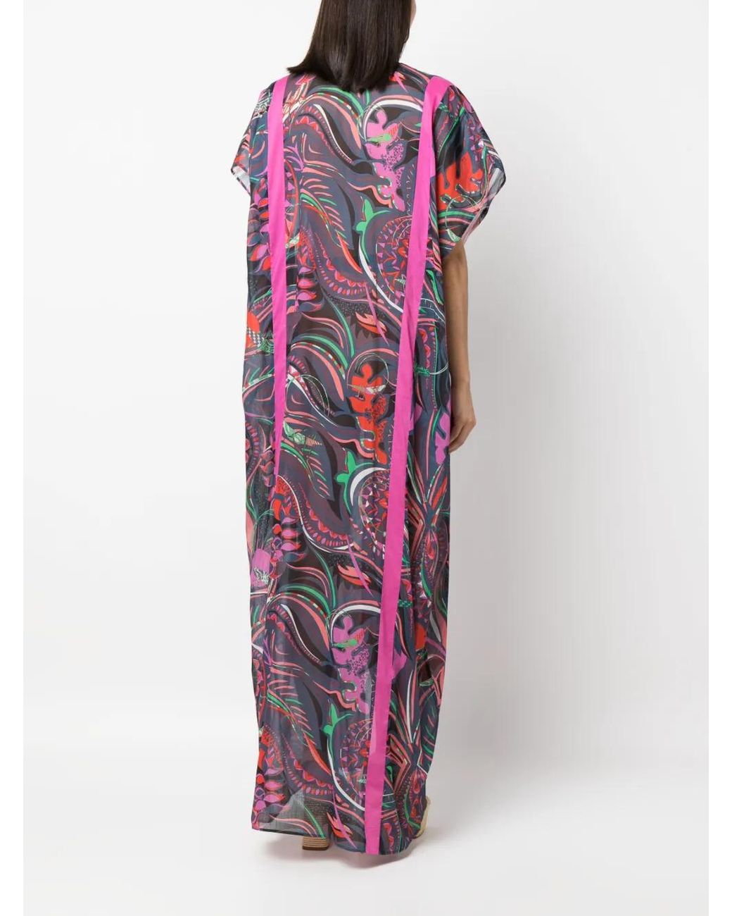 Emilio Pucci Purple Printed Kaftan Dress