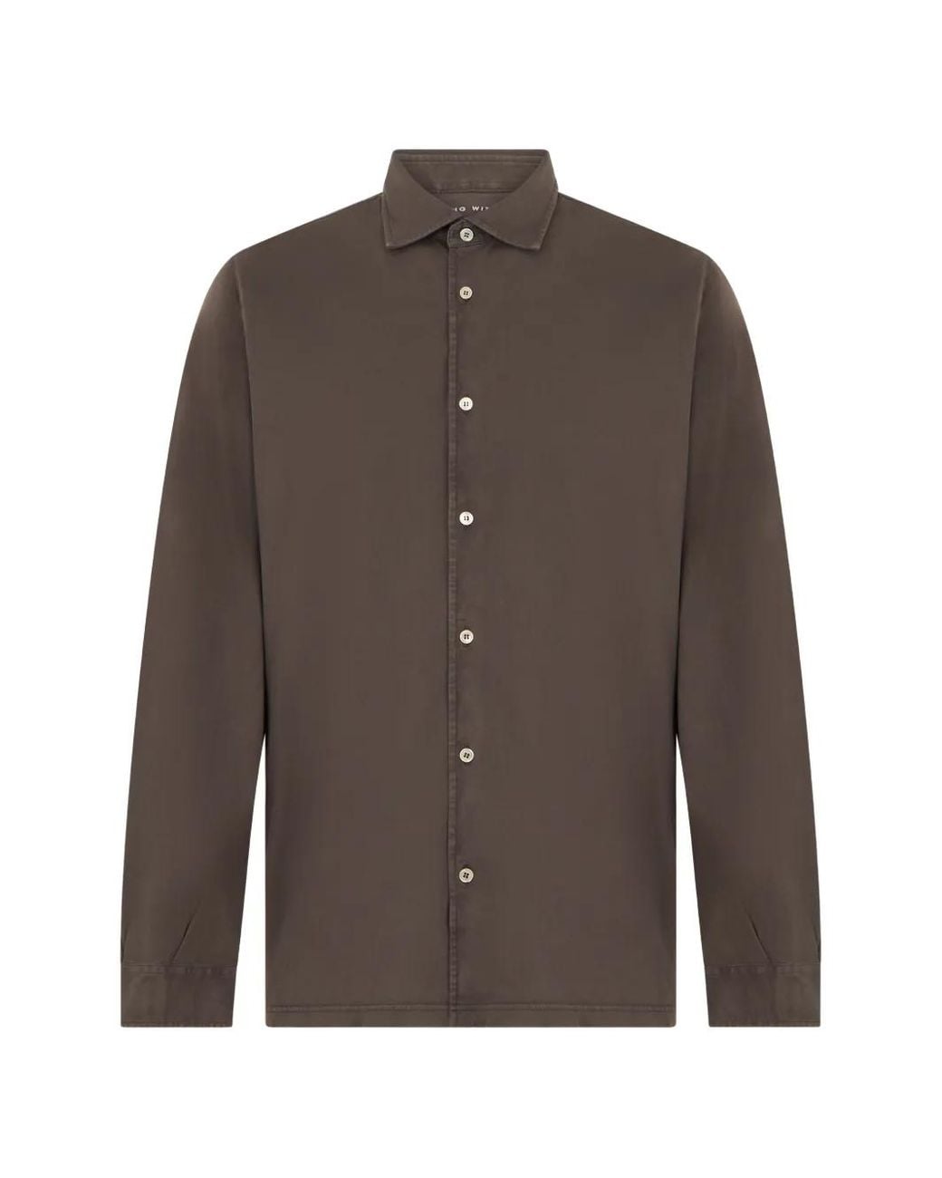 Camisa Con Botones Fedeli de hombre de color Brown