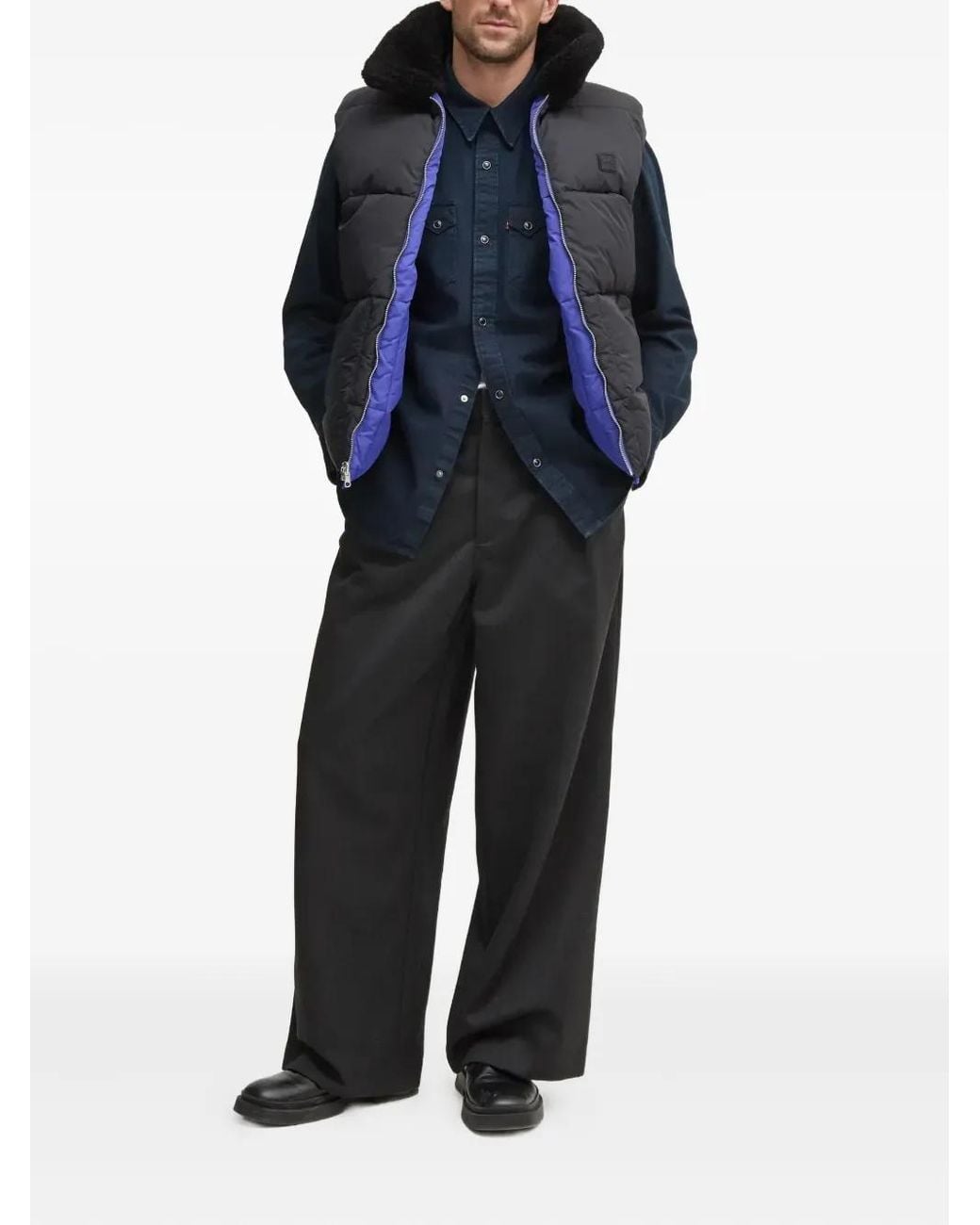 Chaleco Acolchado Con Capucha A.P.C. de color Blue