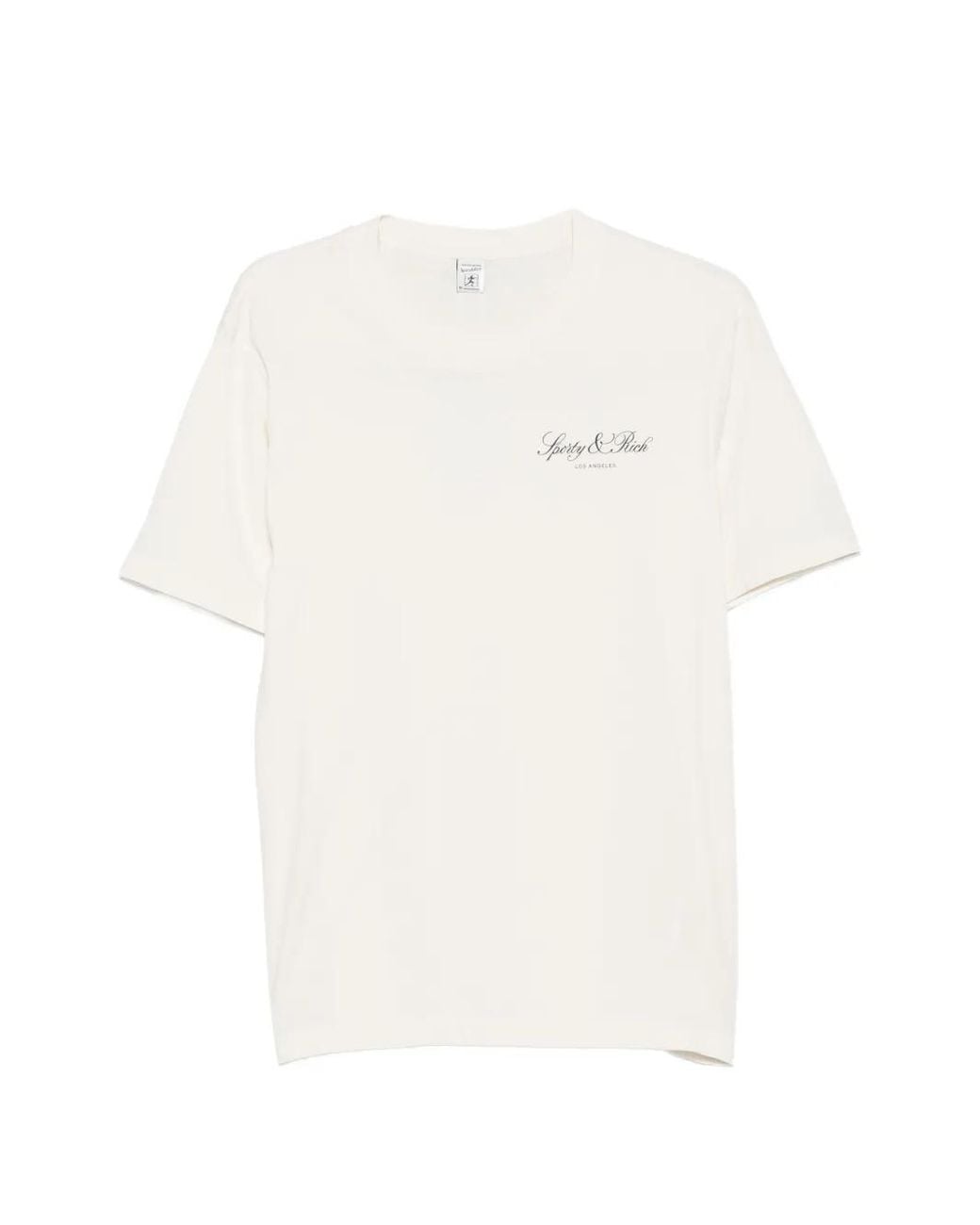 Sporty & Rich White Logo-Print T-Shirt