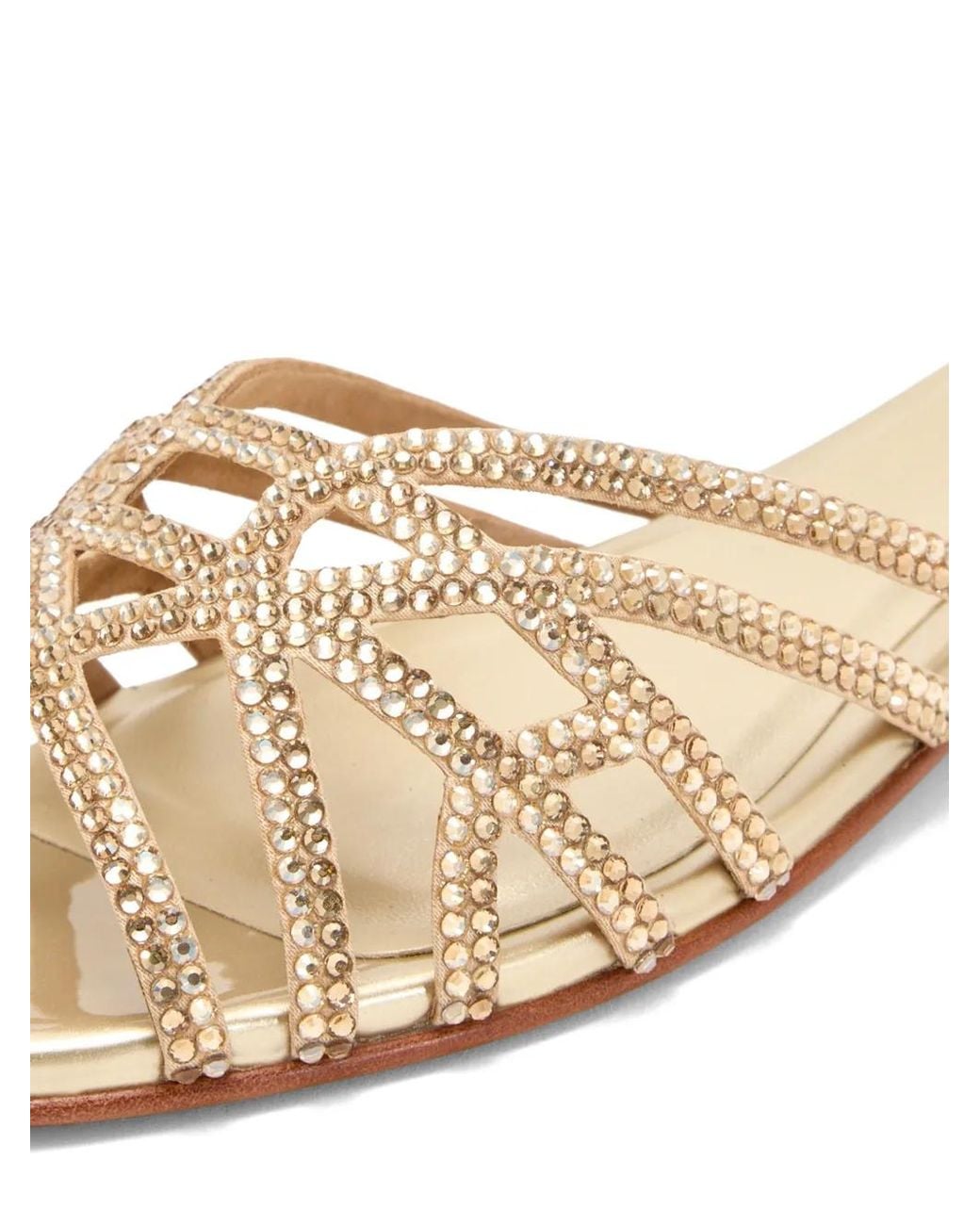 Nicoli Metallic Pasqelina Crystal-Embellishment Sandals