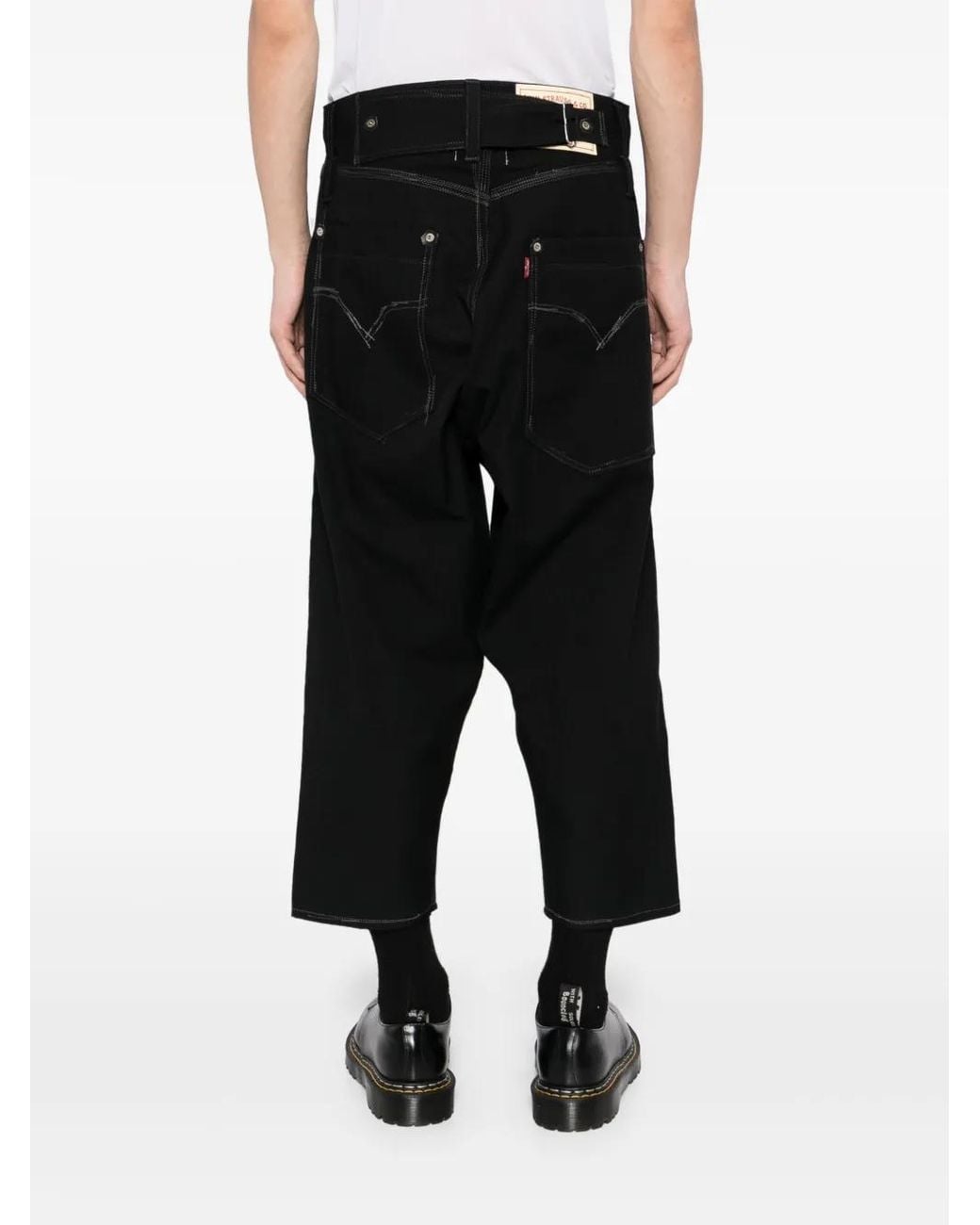 Junya Watanabe Black X Levis Drop-Crotch Trousers for men