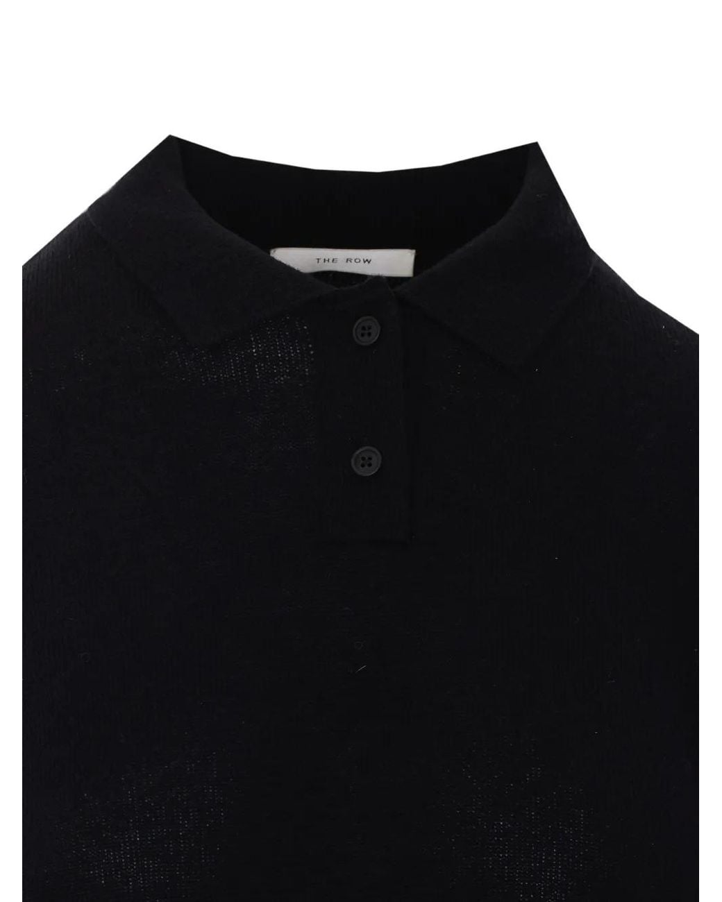 The Row Blue Long-Sleeves Polo Shirt
