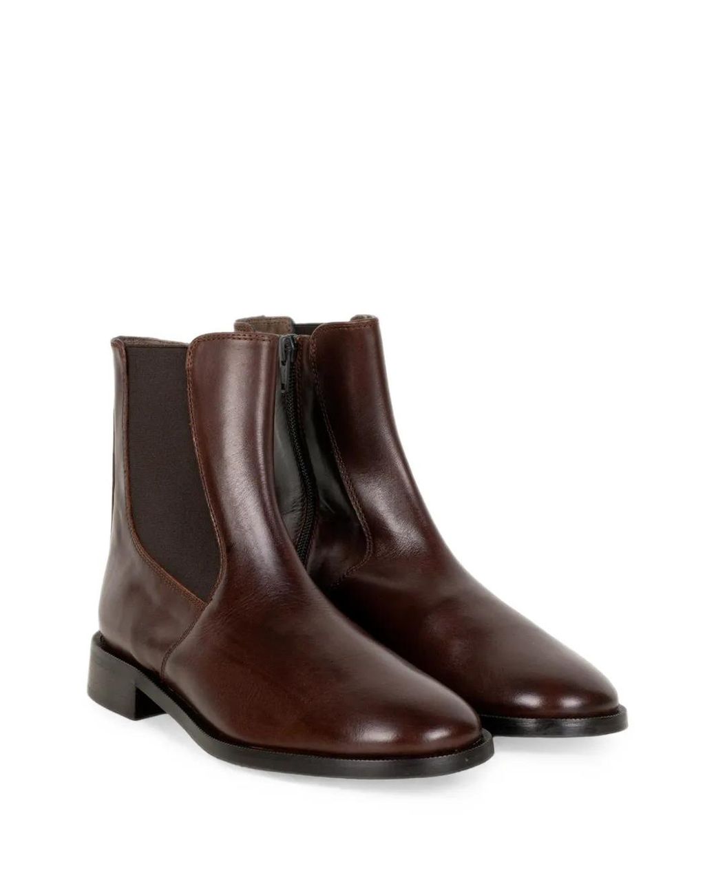 Status Brown Elasticated-Side Zip-Fastening Boots