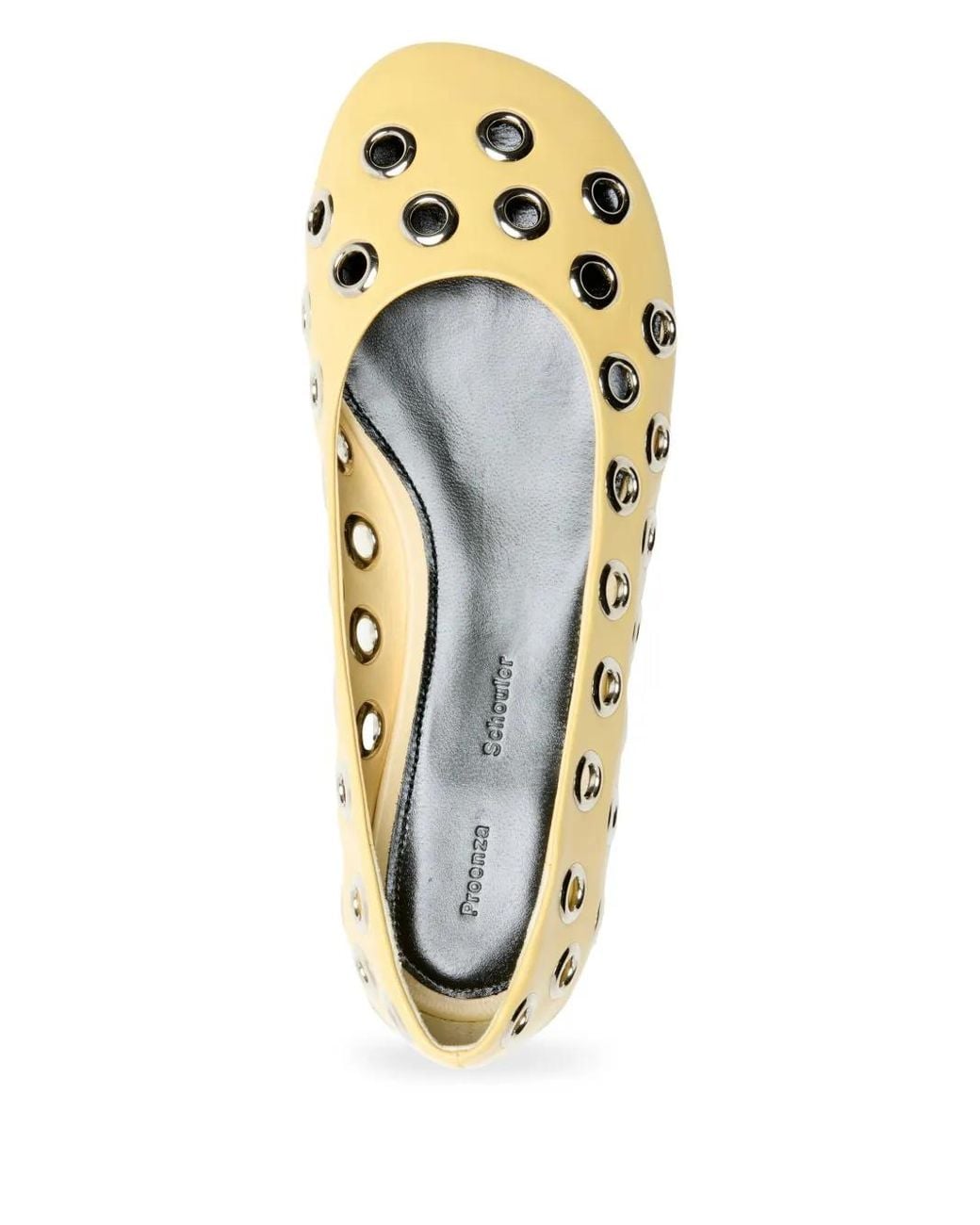 Proenza Schouler Natural Metal-Eyelet Detailing Ballerinas
