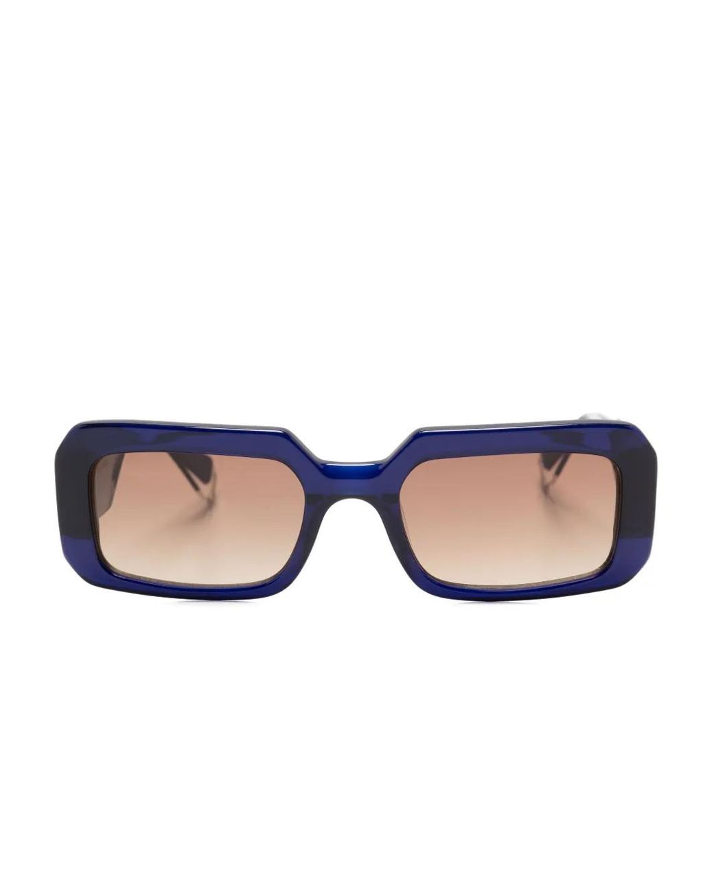 Gigi Studios Blue Camille Rectangular-Frame Sunglasses