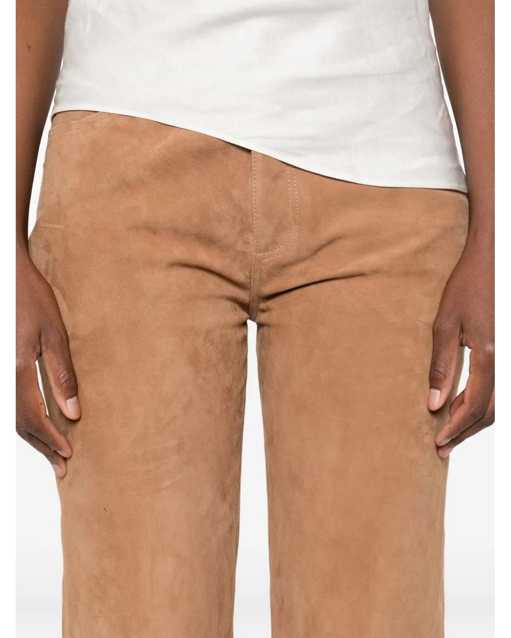 Arma Brown Suede Pocket Trousers