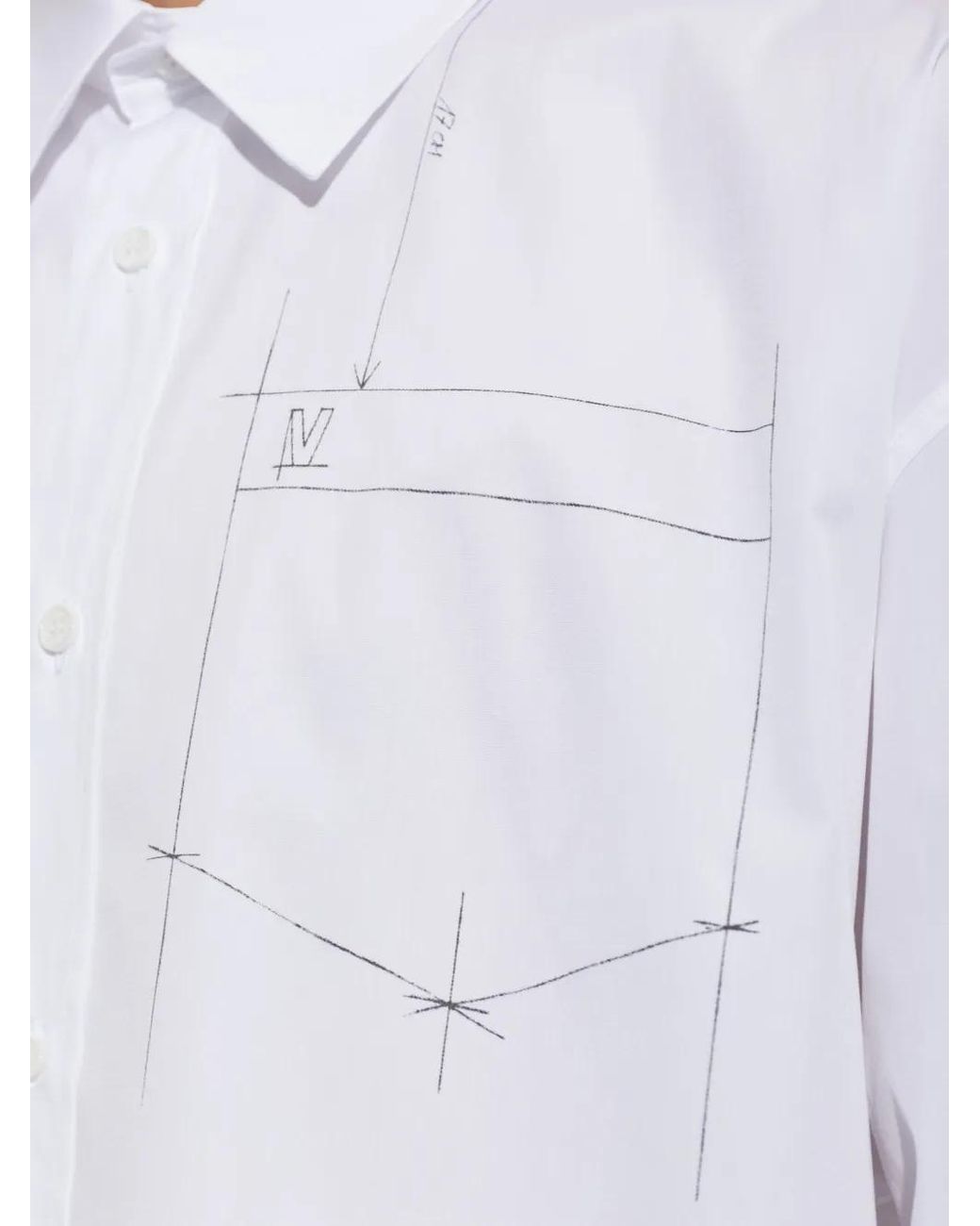 Vetements White Graphic-Print Long-Sleeve Shirt for men