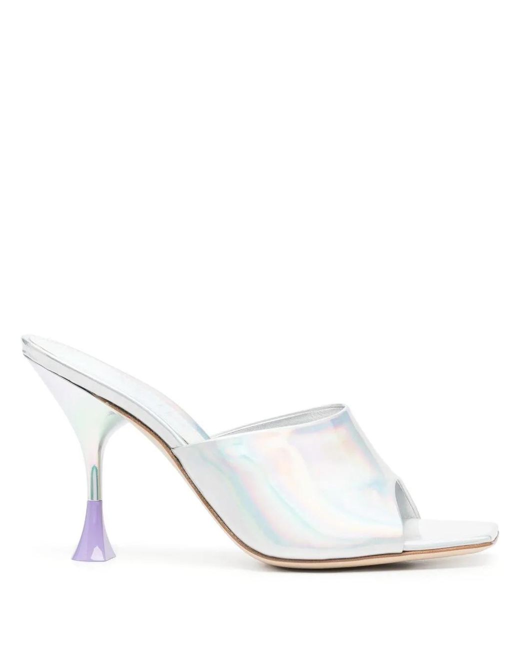 3Juin White Leather Sandals
