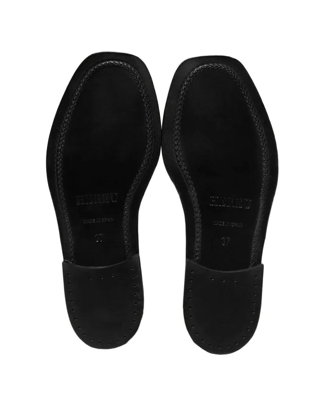 Hereu Black Interwoven Fringe-Detail Loafers for men