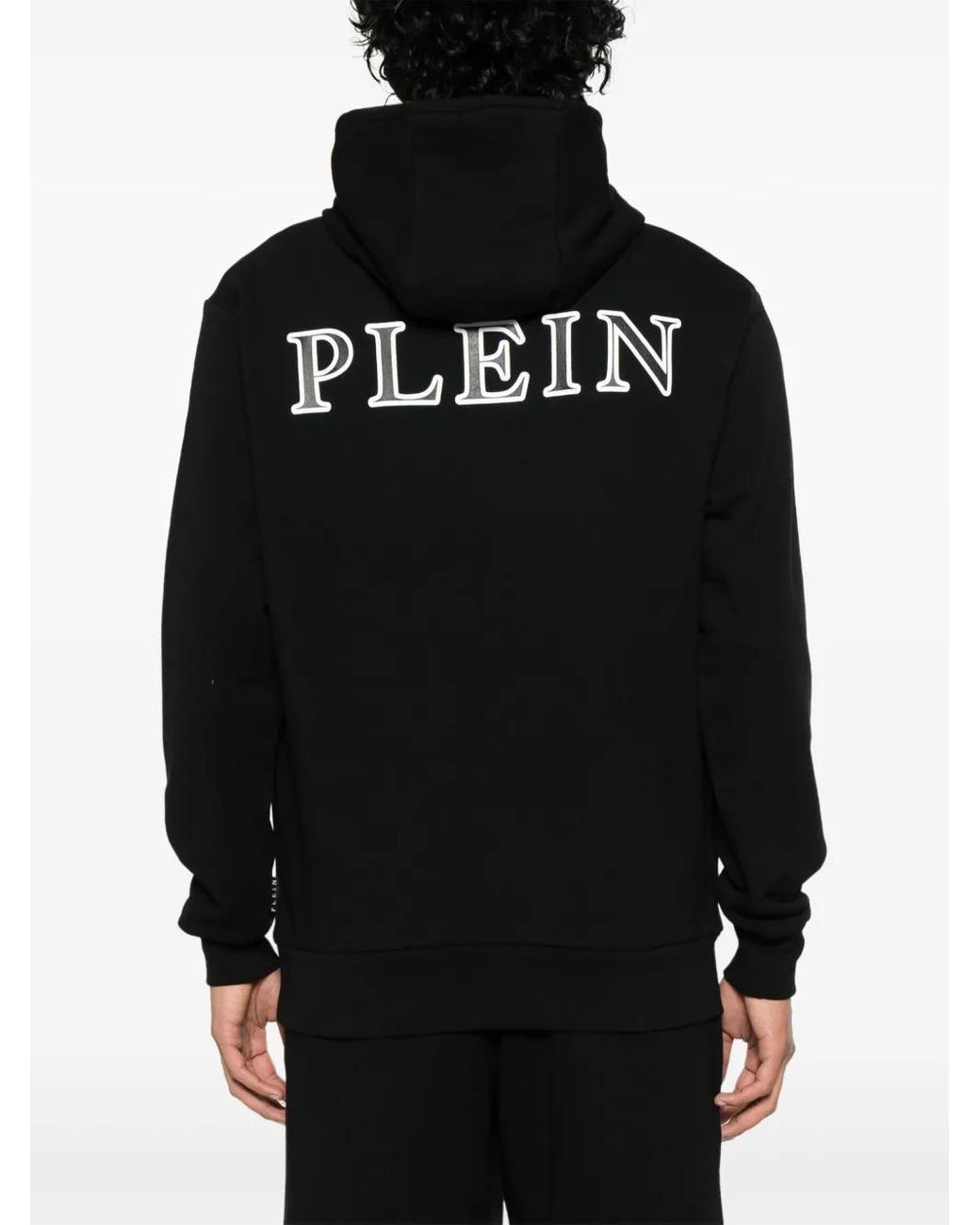 Philipp Plein Black Hoodie Sweatshirt Ls Iconic Plein for men