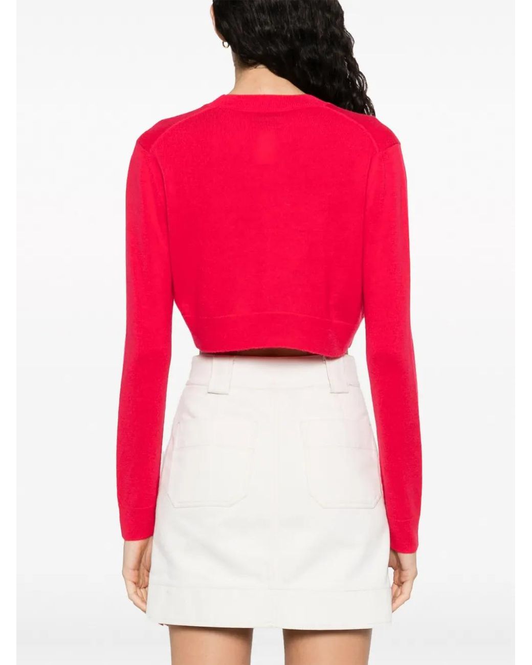 Patou Logo-Embroidered Cropped Jumper