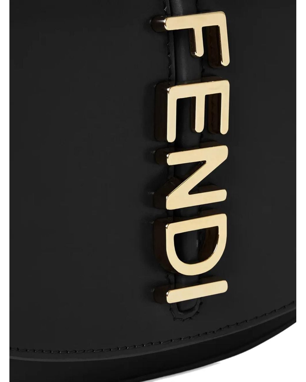 Fendi Black Graphy Leather Mini Bag