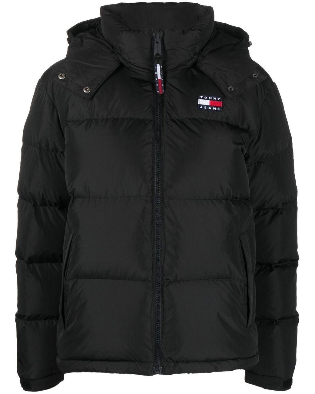 Tommy Hilfiger Alaska Hooded Puffer Jacket in Black Lyst