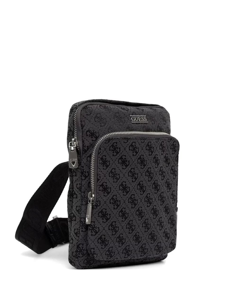 Guess Black Boston 4G Logo Crossbody Bag for men