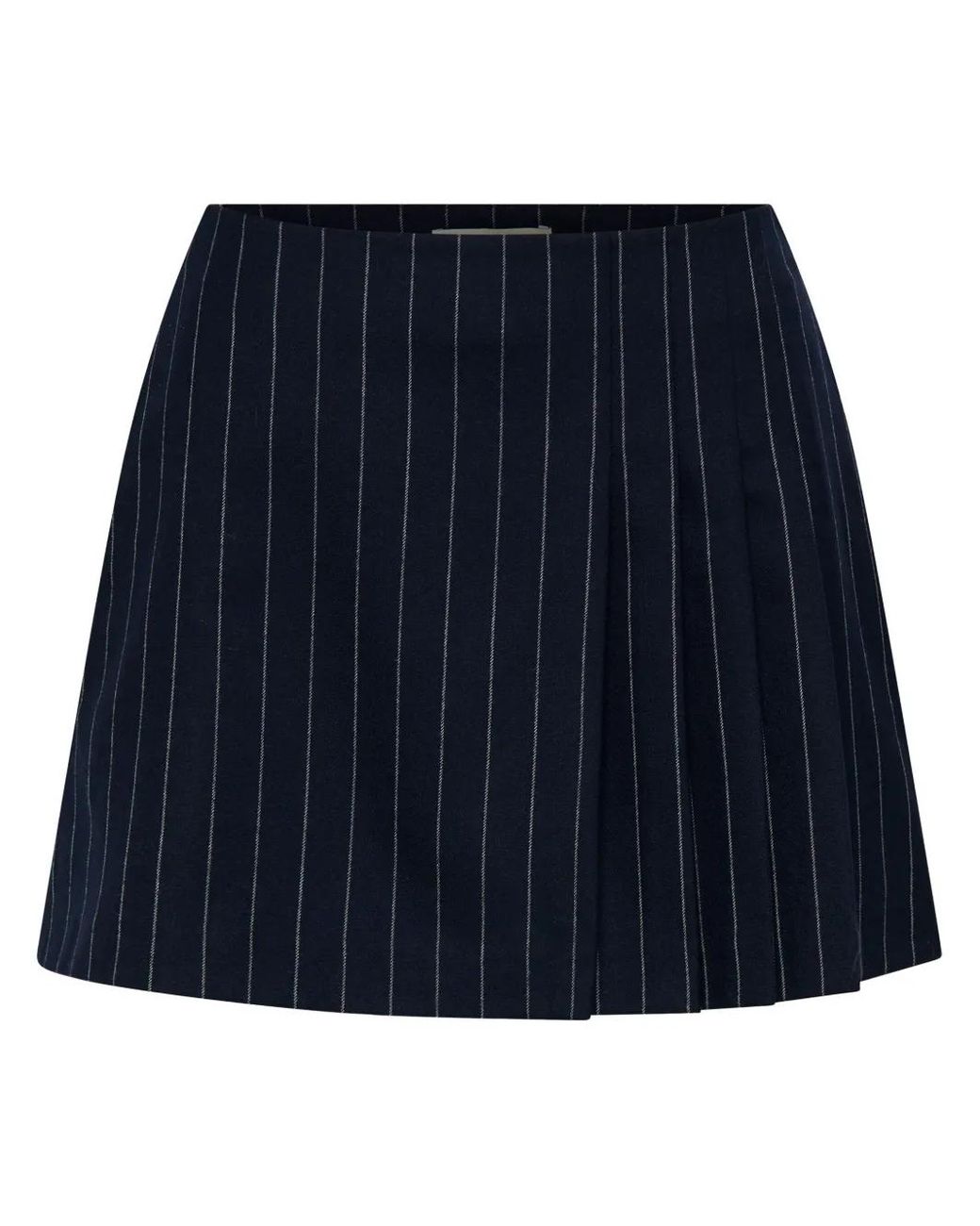 Nicholas Blue Pinstripe Pleated Side-Zip Skort