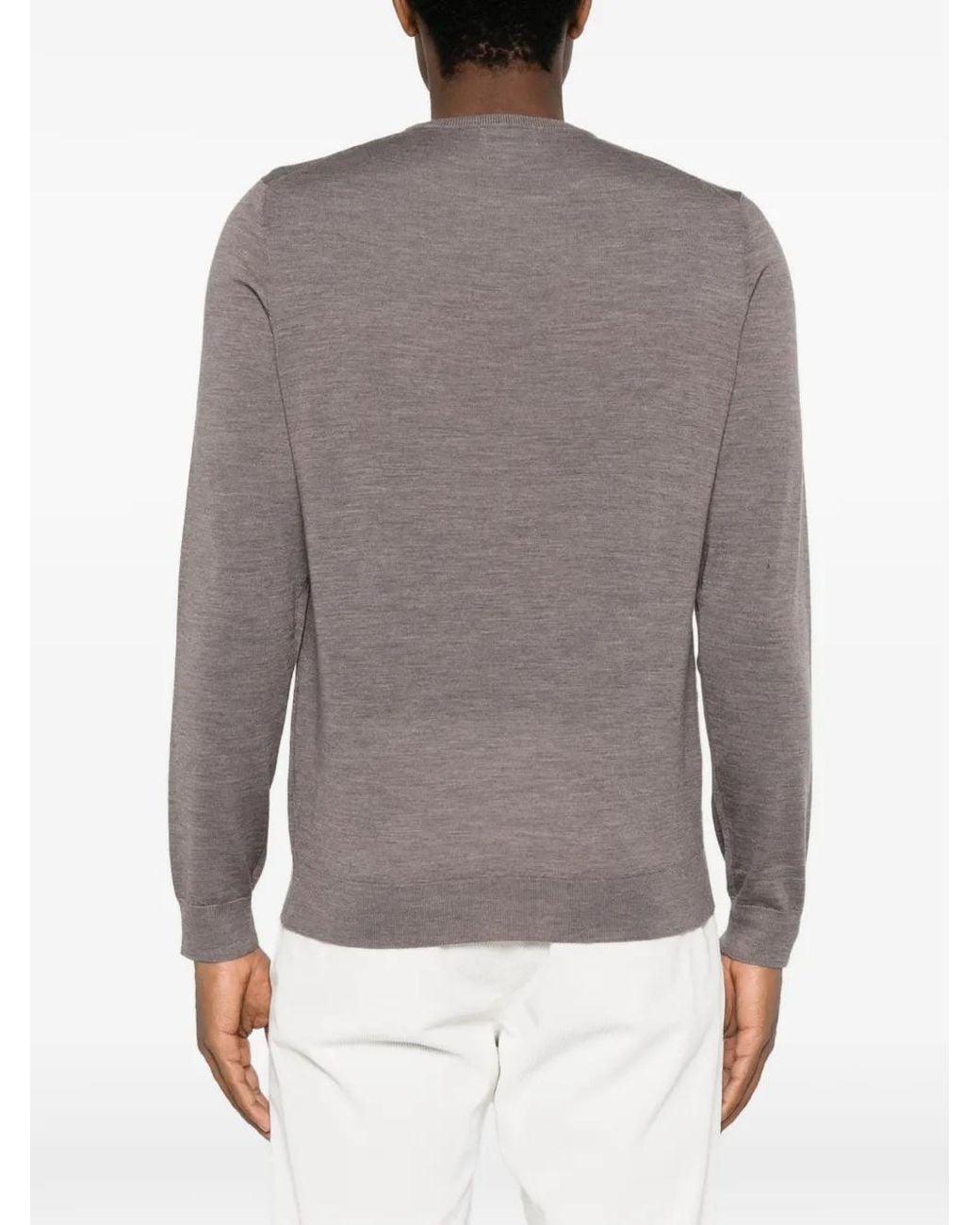 Heritage Brown Crew-Neck Long-Sleeve Sweater for men