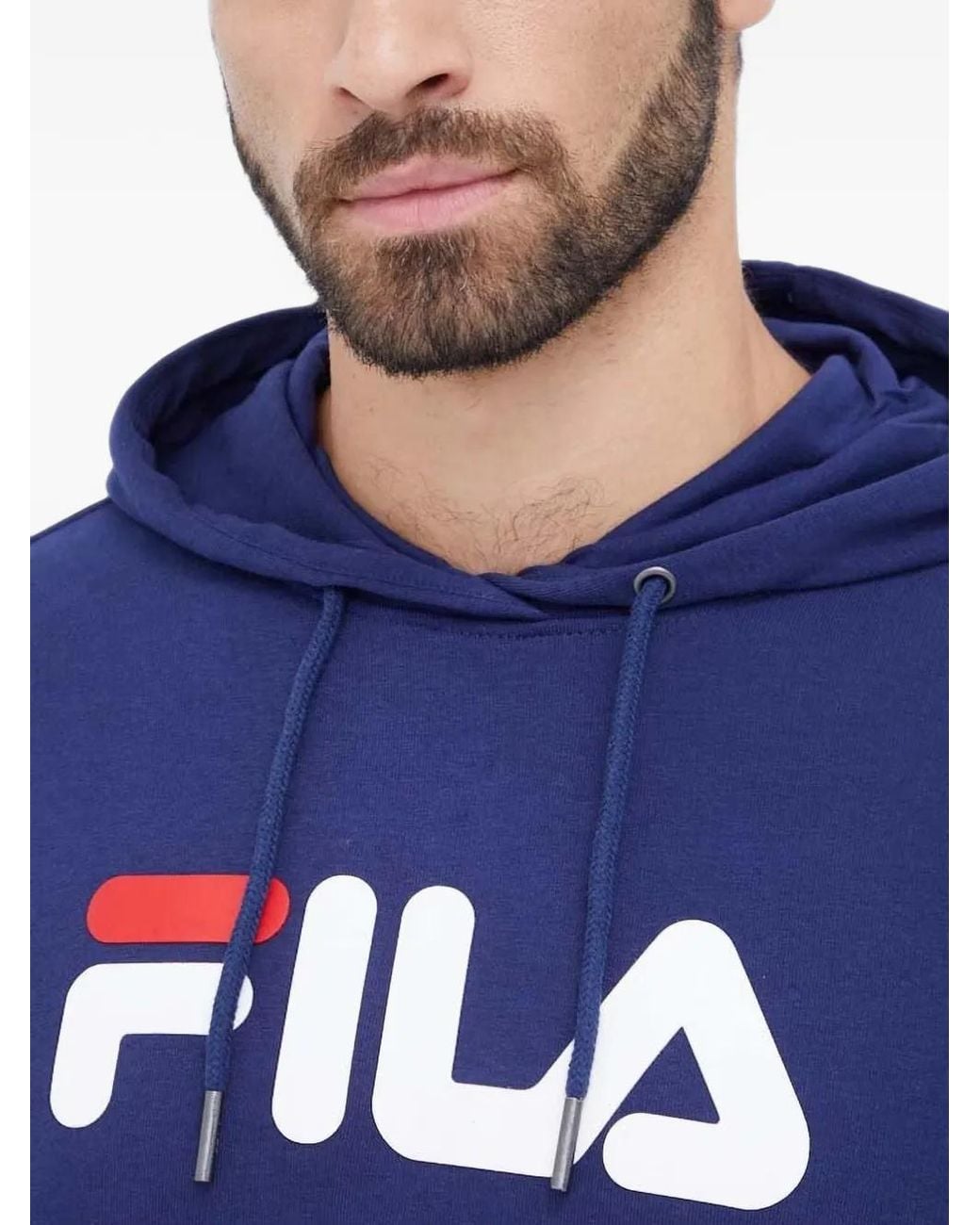 Fila Blue Logo Hooded Sweatshirt for men