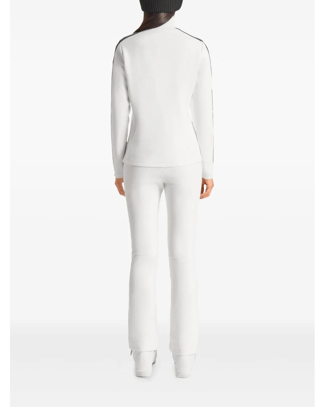 Fusalp White Zip-Front Ski Jacket