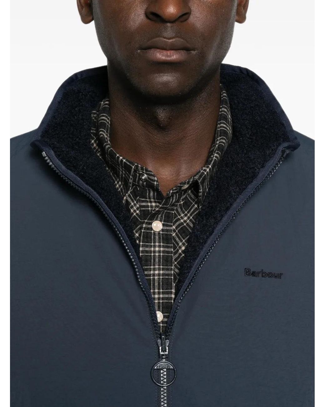 Barbour Blue Reversible Fleece Gilet for men