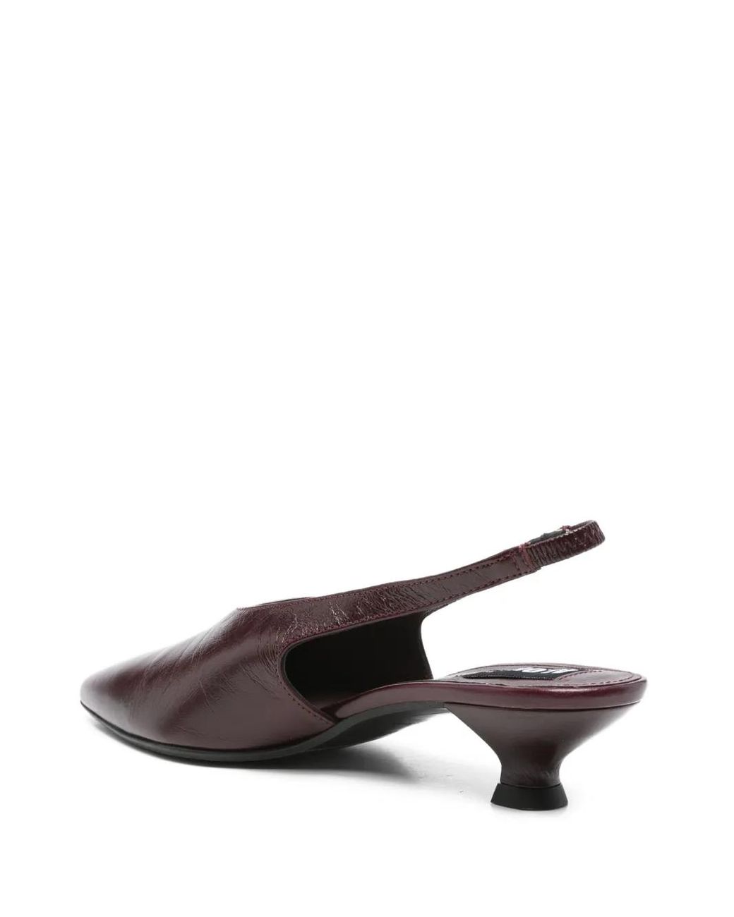 Alohas Brown 40Mm Slingback Pointed-Toe Heeled Pumps