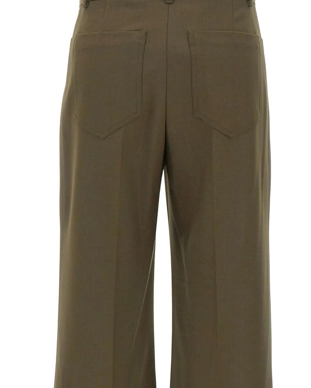 Victoria Beckham Green Alina Wide-Leg Tailored Trousers