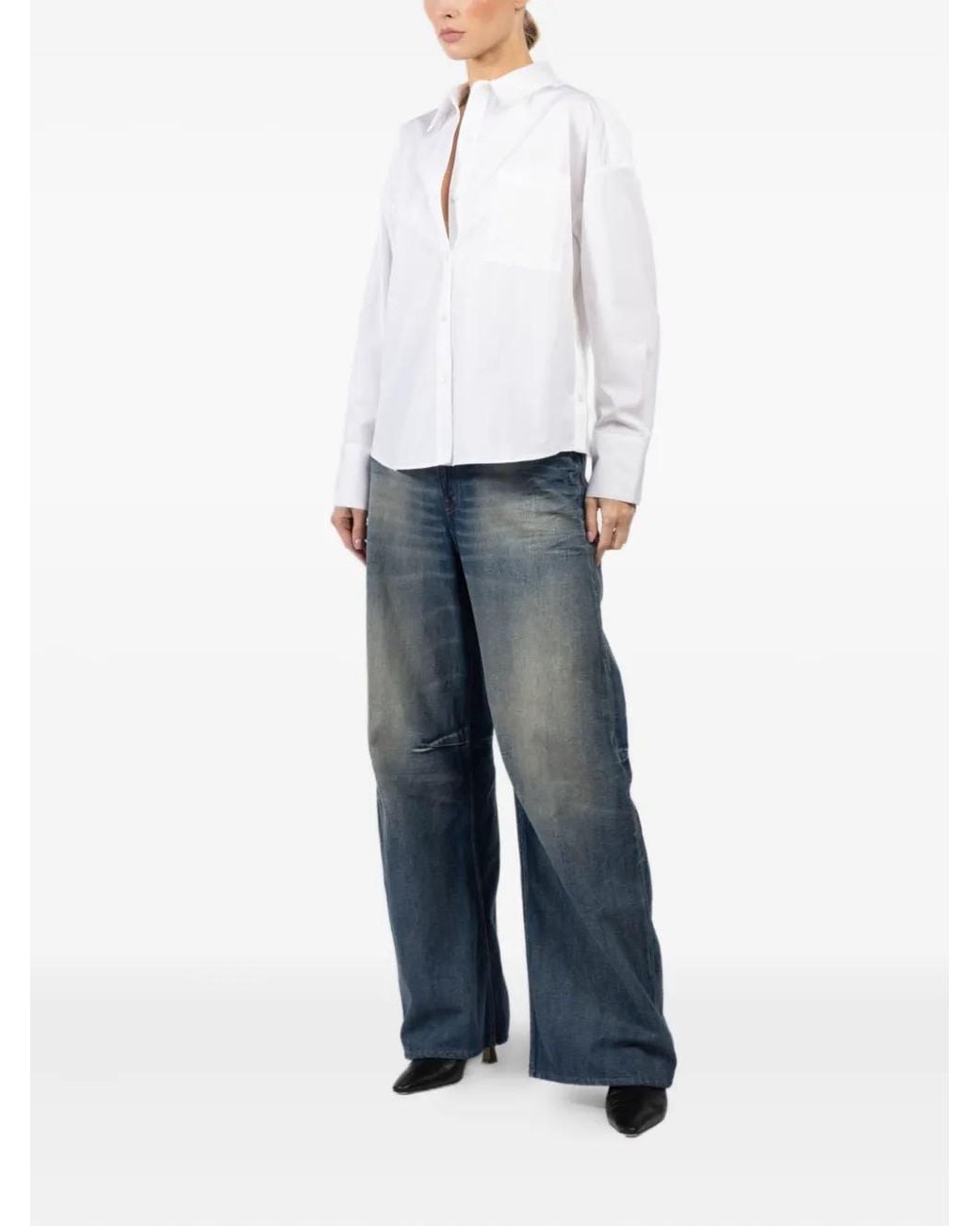 Arlo Mott White Side-Slit Shirt
