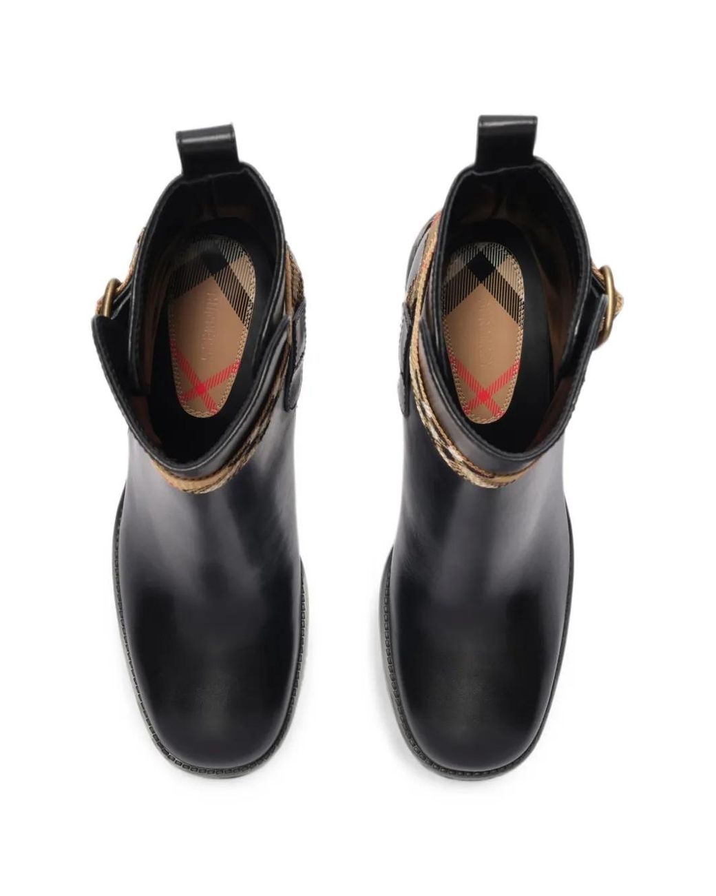 Burberry Black Leather Huntley Heel Boots