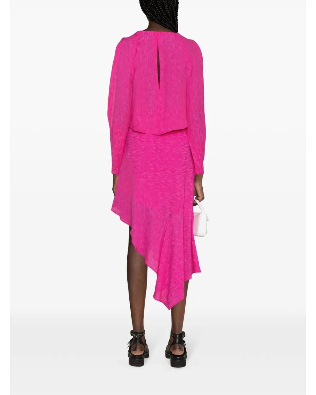 IRO Pink Maurita Plissé Blouse